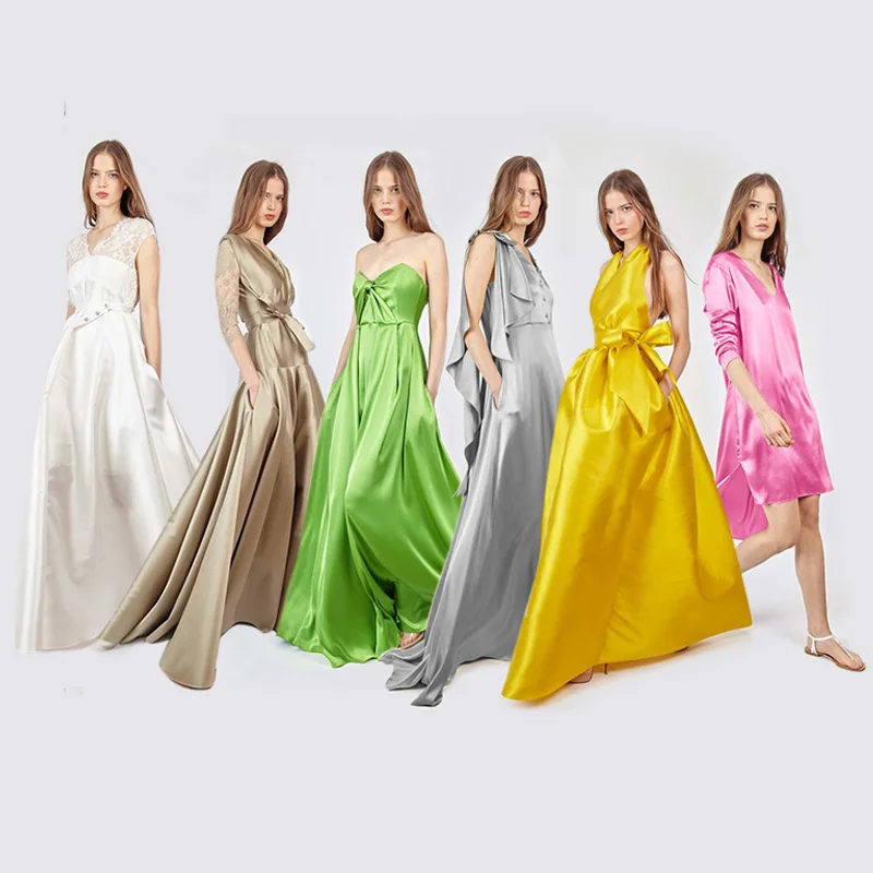 

100% silk charmeuse satin 30mm 114cm(45") width solid color mulberry silk fabric for dress, shirt, wedding