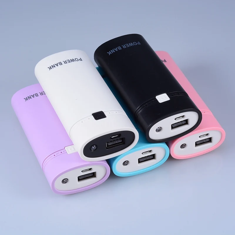 Без батареи) DIY 18650 power Bank Box чехол-фонарик USB Poverbank 2x18650 Pover Bank Для Xiaomi huawei Phone charger power bank