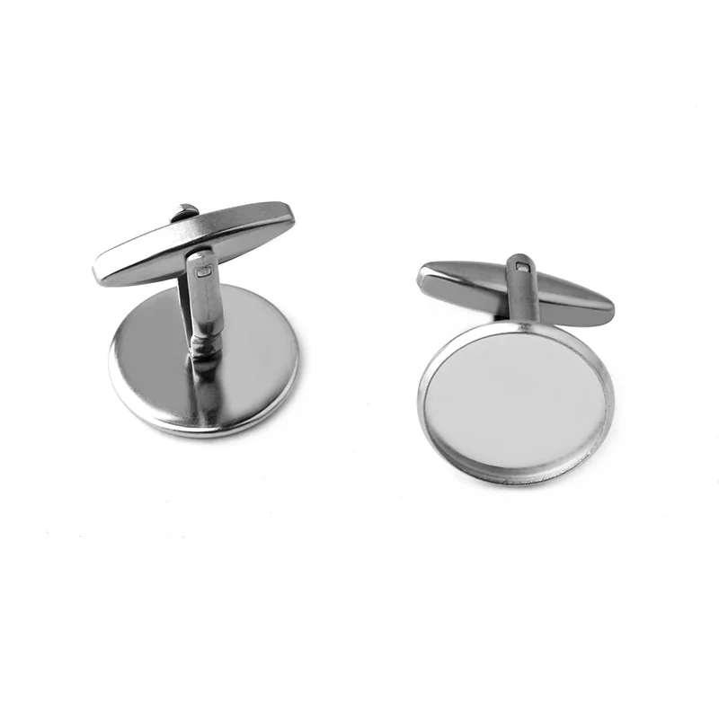 Запонки из нержавеющей стали заготовки под кабошон основа подходит для