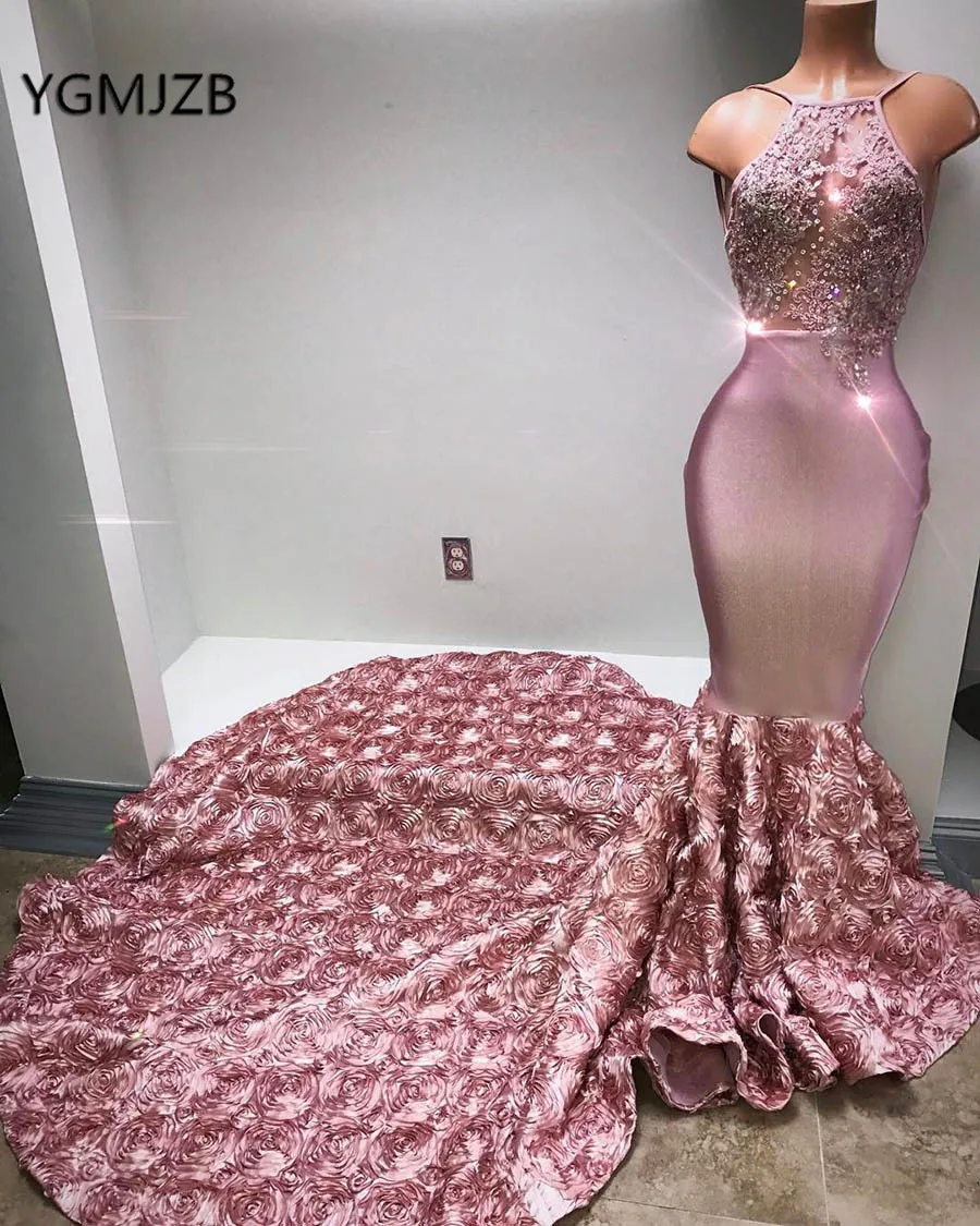 Sexy Long Evening Dresses for Wedding 2018 Spaghetti Strap Beaded with Train African Women Formal Party Gown Prom | Свадьбы и