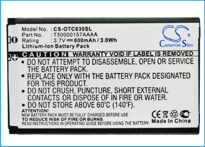 Cameron Sino T50000157AAAA T5001418AAAA для Alcatel OT-C630 C630A OT-C635 OT-C701 OT-C707 OT-C717 OT-V670 | Электроника
