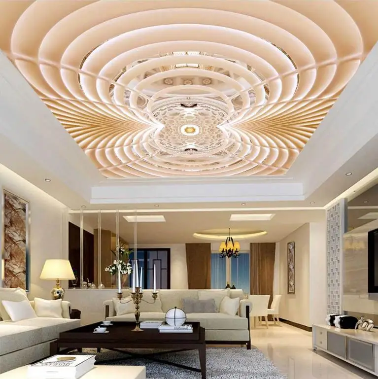 

Custom 3d ceiling photo wall mural Geometric art modern wallpaper For living room bedroom nonwoven 3d ceiling wallpaper