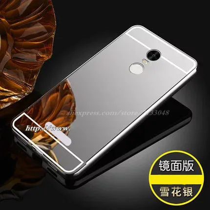 Luxury Gold Plating Aluminum Metal Frame+Mirror case For Lenovo K6 note Case 5.5&quot Cover Back |