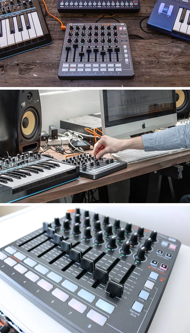 Novation launch управление XL MIDI Управление клавиатурой Лер микшер восемь изрезанных фейдеров 16 многоцветных кнопок DJ сценическое представление