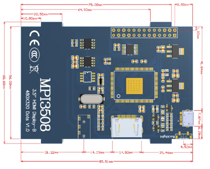 3,5 дюймов lcd HDMI USB сенсорный экран Real HD 1920x1080 ЖК-дисплей Py для Raspberri 3 Модель B/Orange Pi(Play Game Video) MPI3508