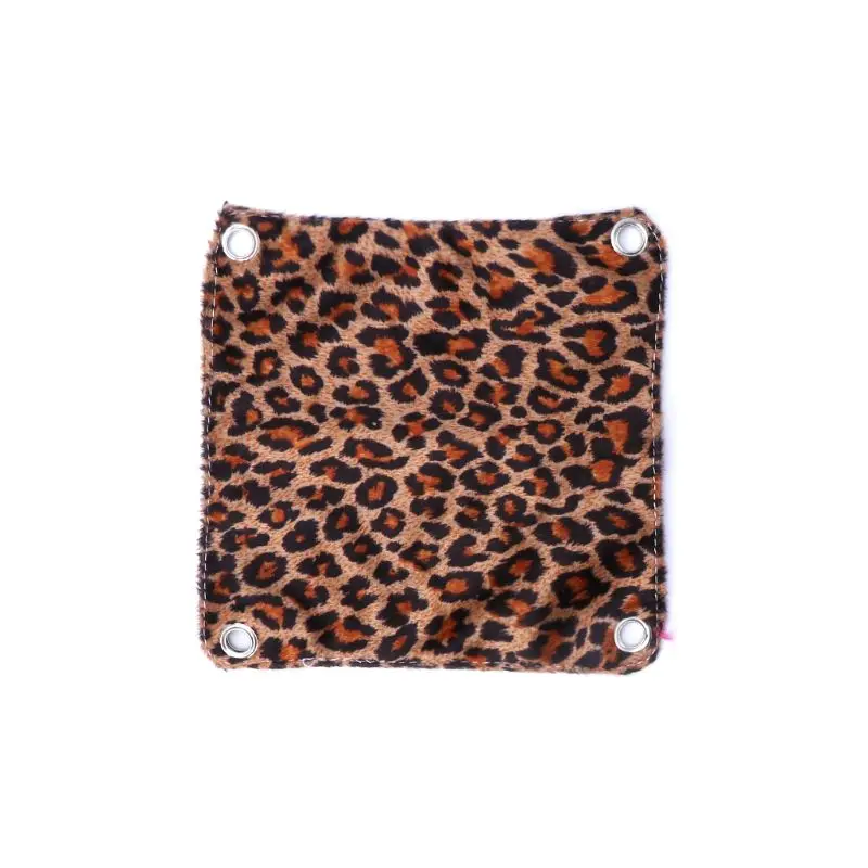 Leopard-S Подвесная койка для животных мягкие удобные флисовые маленькие животные белка хомяк спальная кровать качели игрушки играть отверстие подвесное украшение для клетки - Цвет: Leopard-S