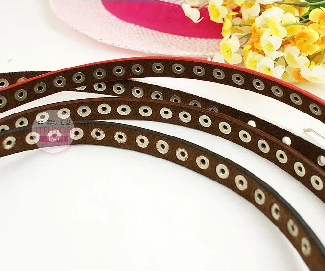 Бесплатная доставка Новый Модный женский кожаный тонкий узкий пояс с