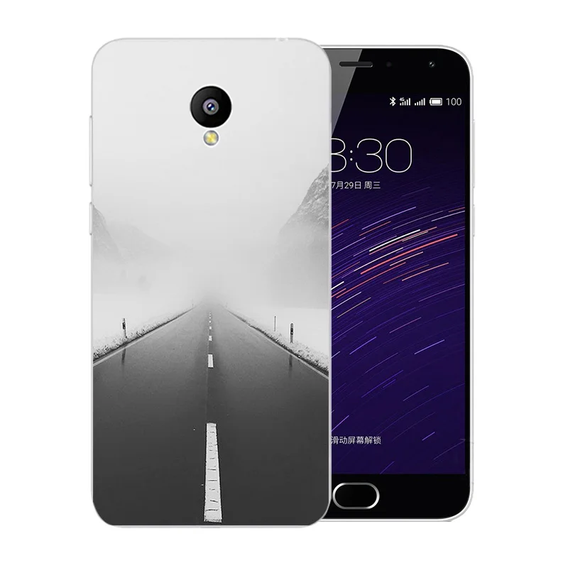 for Meizu M2 Mini Case 5.0 inch Soft TPU Clear Silicone Back Cover Grimace Pattern Meilan Ultra Phone Cases |