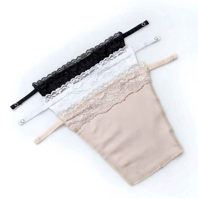 Women's Wrapped Chest Sexy Lace Anti Emptied Boob Tube Top Metal Buckle Corset Cover Lingerie Tape Intimates Acces 3 Colors | Женская