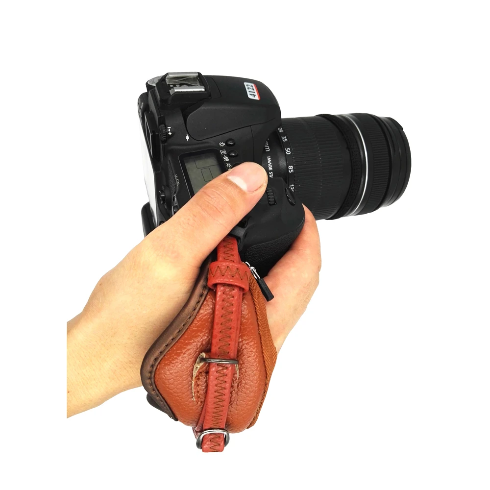Универсальная кожаная ручка для DSLR камеры наручный ремешок Canon 1000D 550D 600D Nikon Sony
