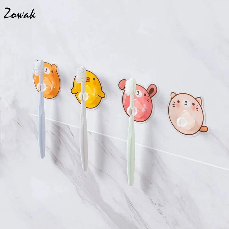 4 шт. держатель для зубной щетки с рисунком из мультфильма подставка хранения в