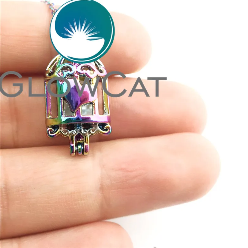 GLOWCAT R-C669 Радуга Цвет клетка любящее сердце серебряные шарики Клетка подвеска