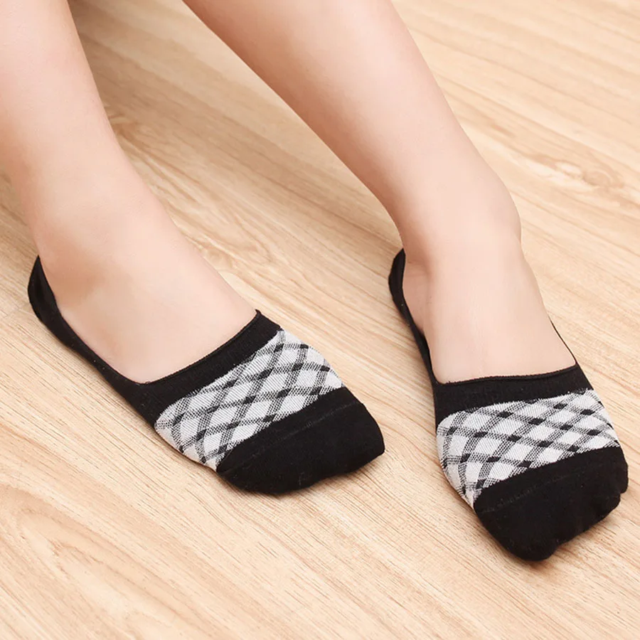 Женские сетчатые носки [COSPLACOOL] весенне-летние хлопковые в мелкую клетку с