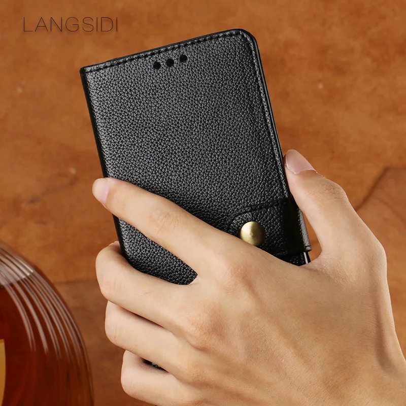 Wangcangli случае ForMeizu Pro 7 флип-чехол из натуральной кожи ручной работы чехол делового