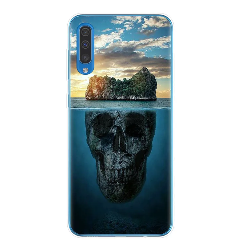 T6379 Ретро Стиль с прикольным череп цветок чехол для телефона для samsung A7 A9 A6 A8 плюс A10 A20 A30 A40 A50 A70 Мягкий силиконовый чехол Capa - Цвет: T6379