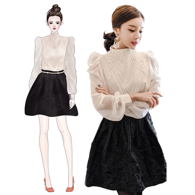 Женская офисная блузка Элегантная в Корейском стиле деловой Топ модель FF1347 2019| |