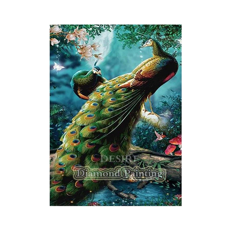 Желание Павлин Животные алмазная живопись 5D сделай сам вышивка крестом бисером