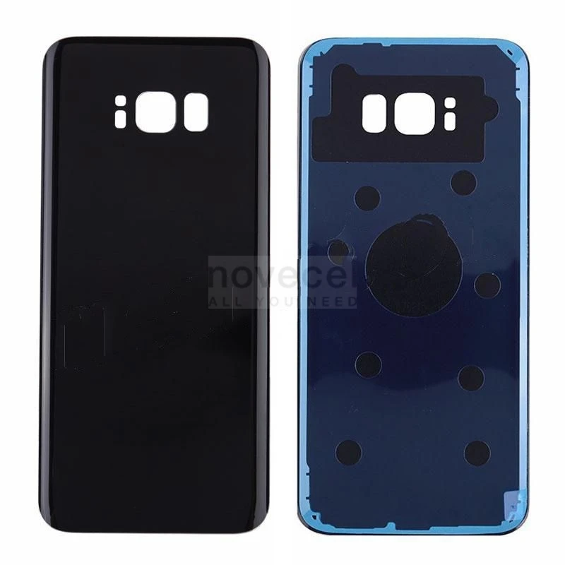 Black Задняя крышка батарейного отсека для samsung Galaxy S8+ G955-серебристый/серый/синий/золотой/черный/розовое золото - Цвет: Black