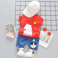 summer baby tracksuits children boys clothes sets kids cartoon dog t shirtshorts 2pcssets toddler fashion clothing sets