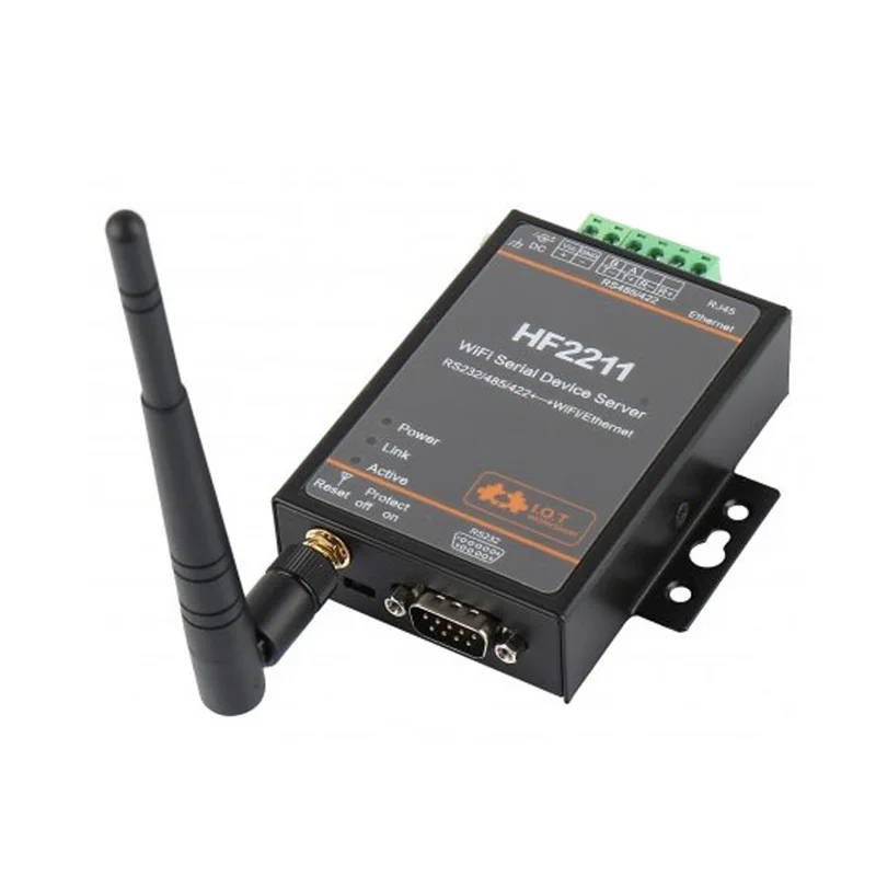 Промышленная Автоматизация Modbus серийный RS232/RS485/RS422 Wi-Fi/Ethernet модуля преобразователя сервер HF2211