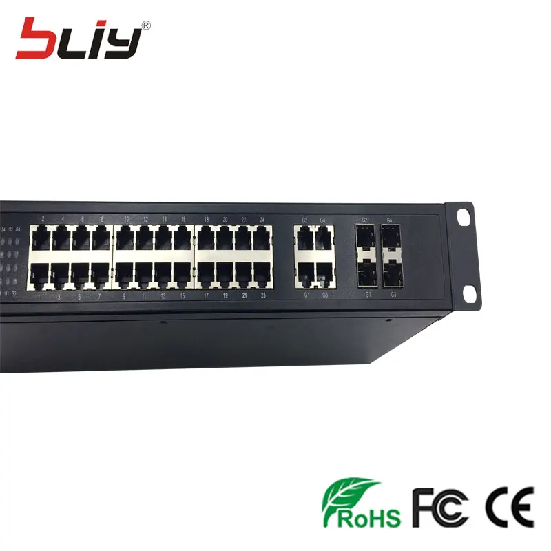 L3 SFP SNMP сети оптические коммутаторы 24 rj45 4 комбинированный переключатель уровня 3