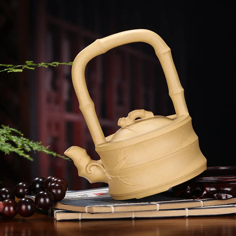 Ручной чайник из пурпурного песка для ремесленников горшок необработанной руды