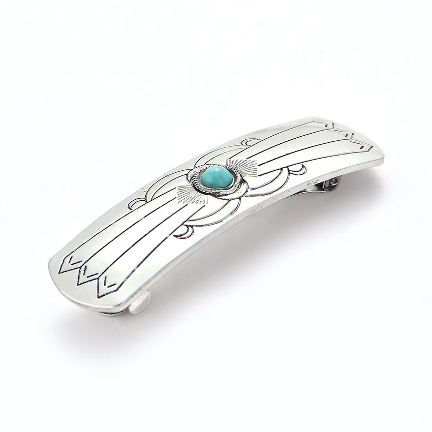 Цыганские синие камни винтажные серебряные женские заколки для волос шпилька из