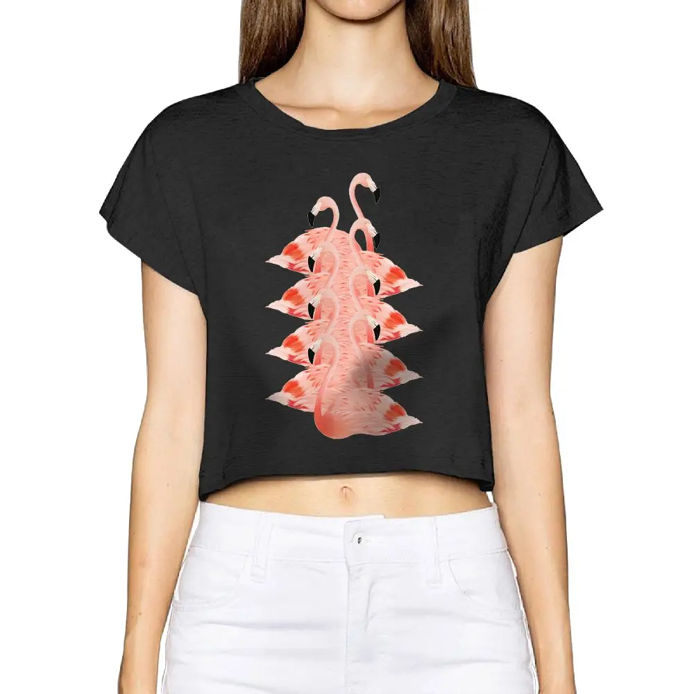 SAMCUSTOM Camisetas настоящий короткий Новый Фламинго шоппинг 3D печать модная уличная