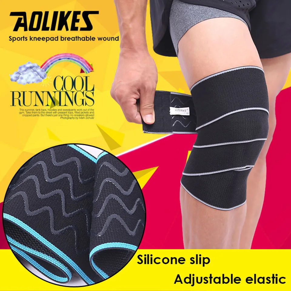 AOLIKES 1 шт. 5 м * 8 см поддержка тяжелая атлетика наколенники эластичный бандаж