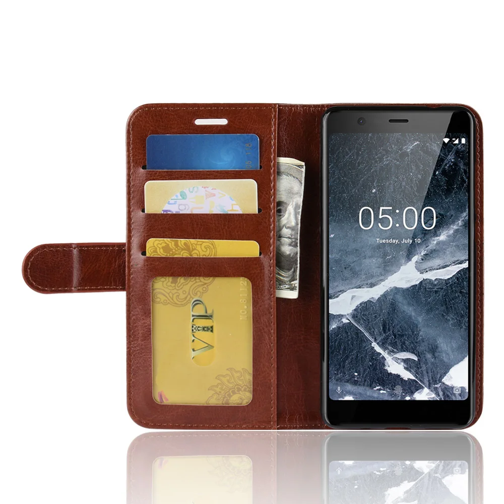 HUDOSSEN для Nokia 5 1 2018 TA-1061 чехол Роскошные Флип Кожа PU телефон случаях Coque книги стиль