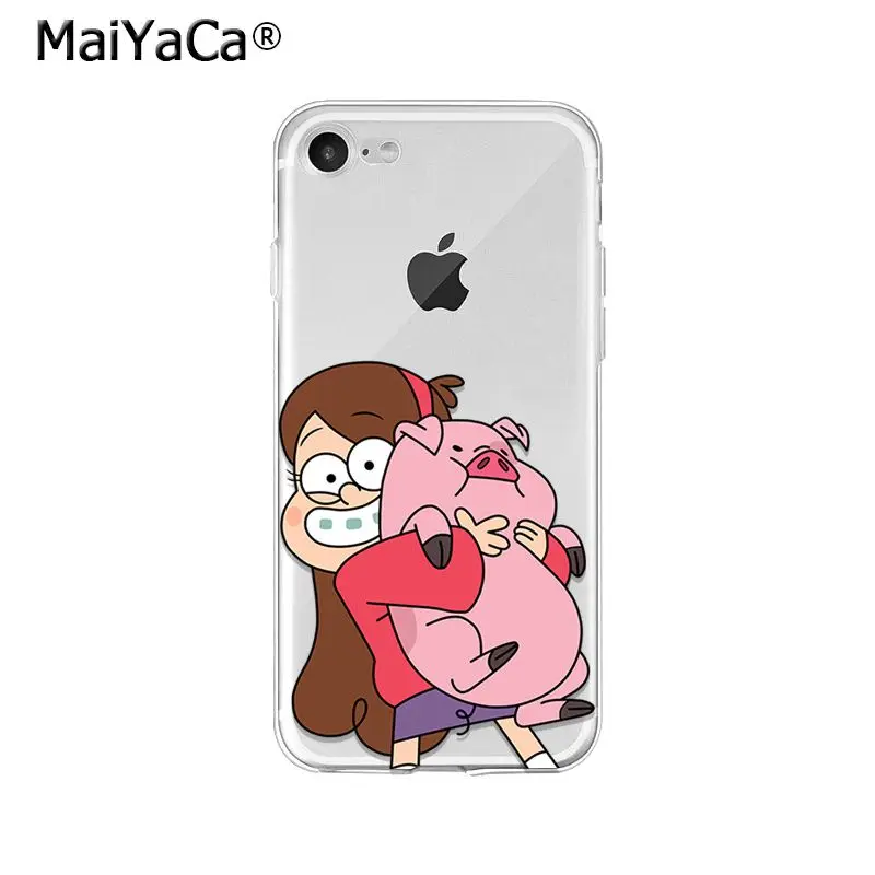 A5 MaiYaCa Гравити Фолз Мэйбл Диппер Waddles Свинья мягкий чехол для телефона из ТПУ для iPhone X XS MAX 6 6s 7 7plus 8 8Plus 5 5S SE XR - Цвет: A5