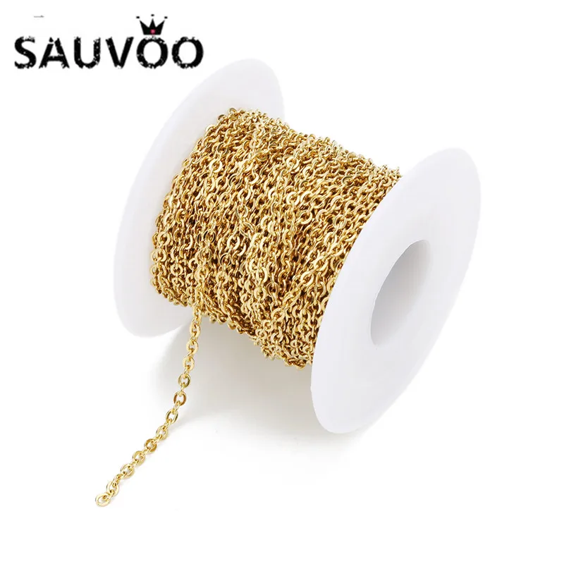 Плоский роликовый кабель SAUVOO из нержавеющей стали 10 ярдов/партия 1 мм 5 2 3 цепочка