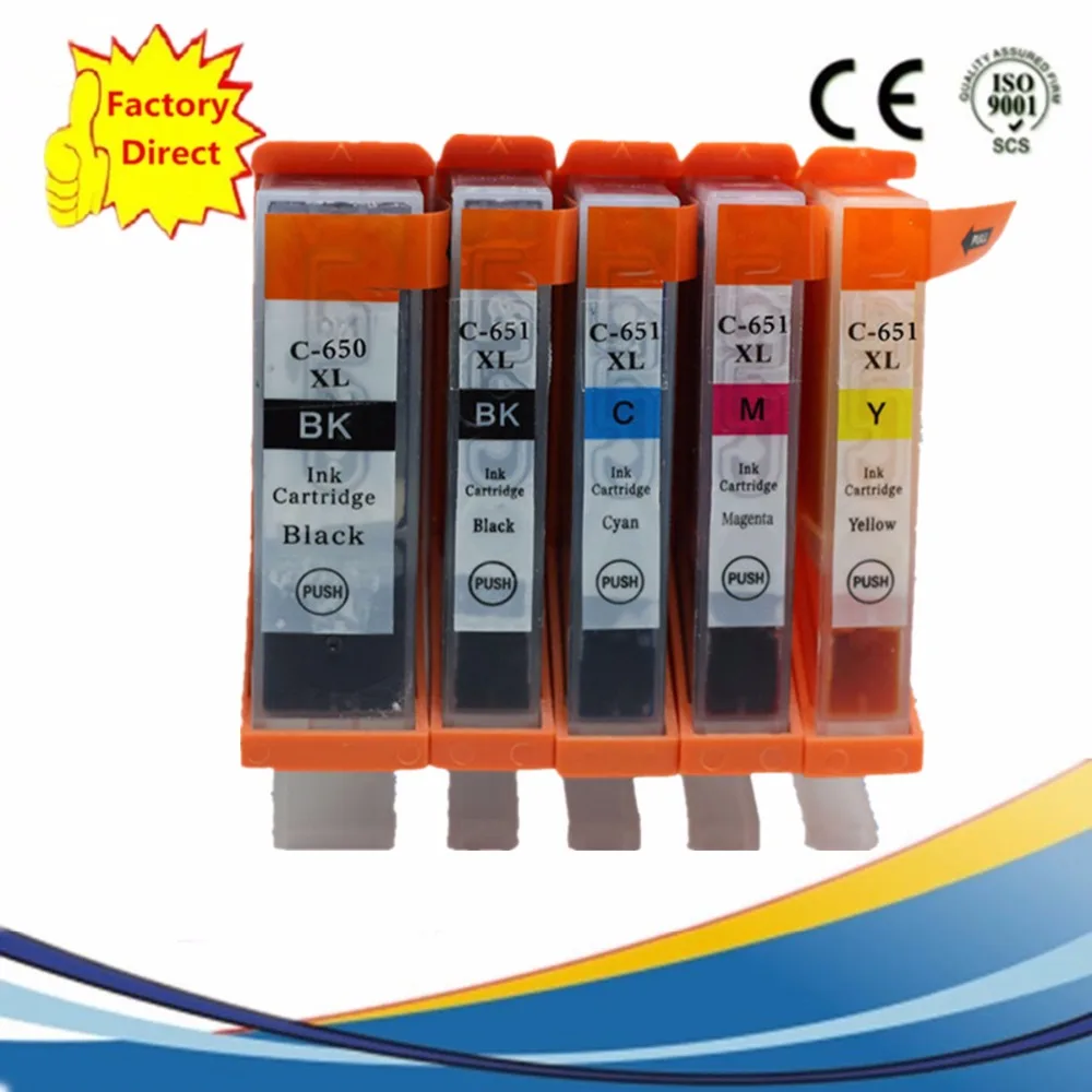 

PGI-650 PGI-650XL CLI-651 PGI650 PGI 650 Ink Cartridge Replacement For Pixma MG 5460 5560 6360 6460 7160 MX926 Printer
