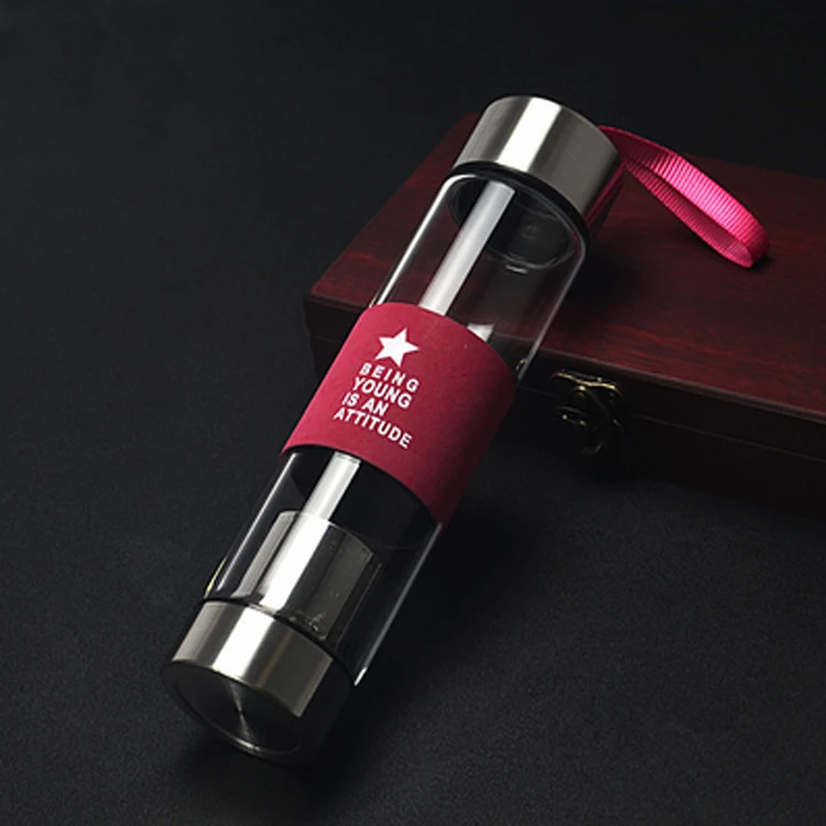 Высококачественная стеклянная бутылка для воды 450 мл с ситечком чая my drink 500