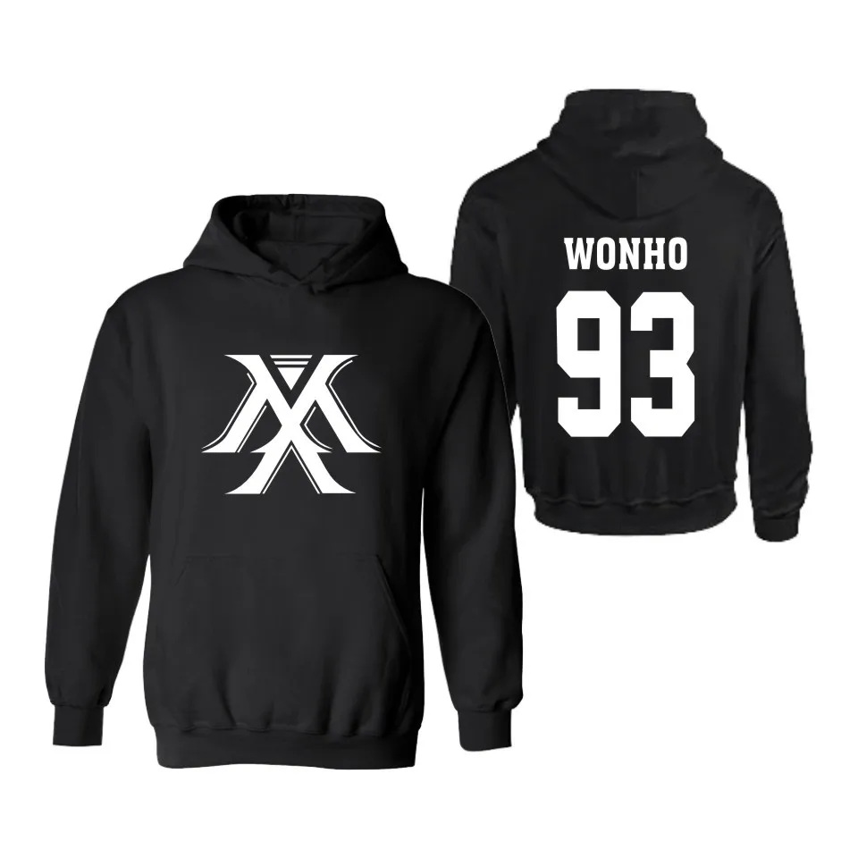 Kpop MONSTA X толстовки Wonho YOOKIHYUN I.M хип хоп топ размера плюс флисовая толстовка с