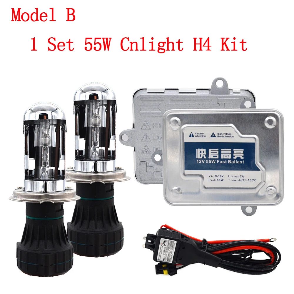 SKYJOYCE AC 55 Вт Быстрый яркий ксенон H4 биксенон Cnlight HID комплект фар 4300K H4-3 Лампа 6000K