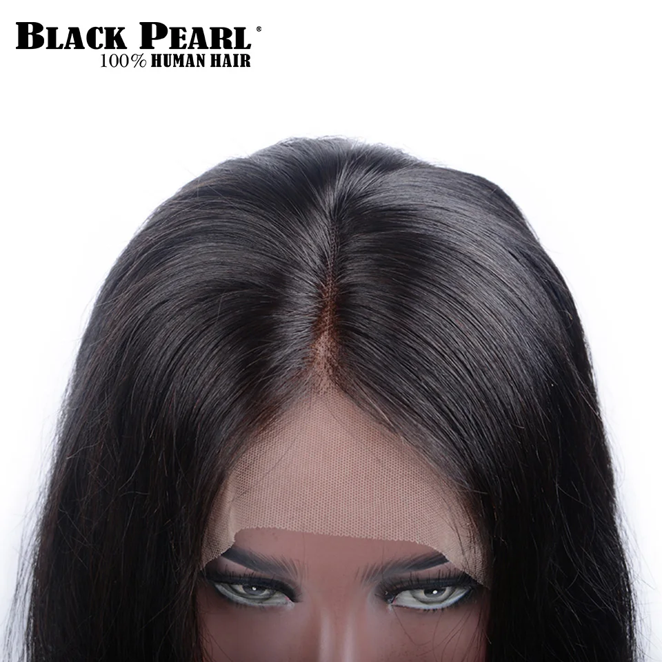 Черный жемчуг Синтетические волосы на кружеве Человеческие Искусственные