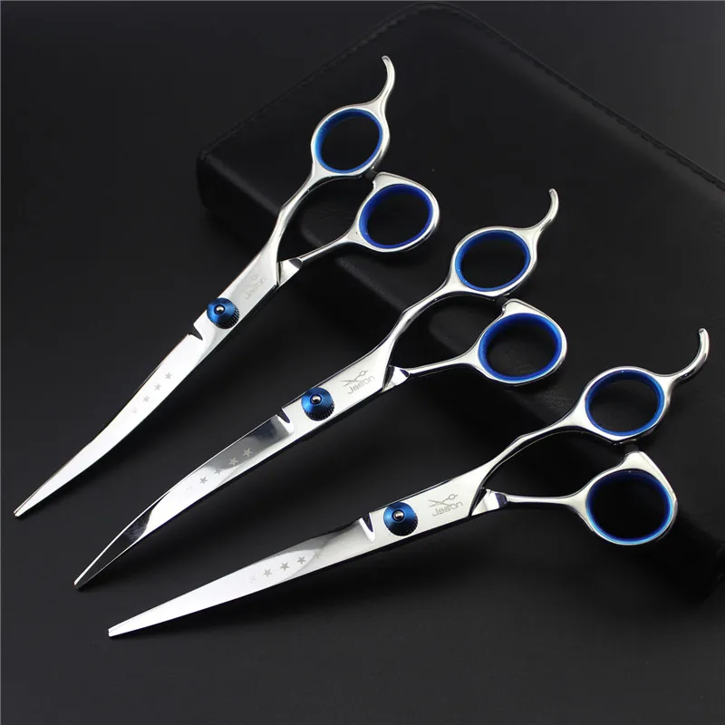Недорогие 7 0 дюйма 4 шт./компл. JP440C Jason ножницы для ухода за питомцами серебряные