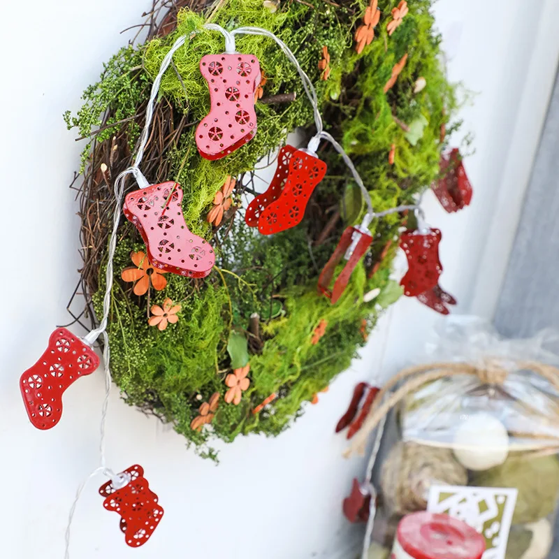 30 LED Christmas Sock String Lights For Tree Outdoor Fairy Home Decor Xmas Garland Decoration | Освещение