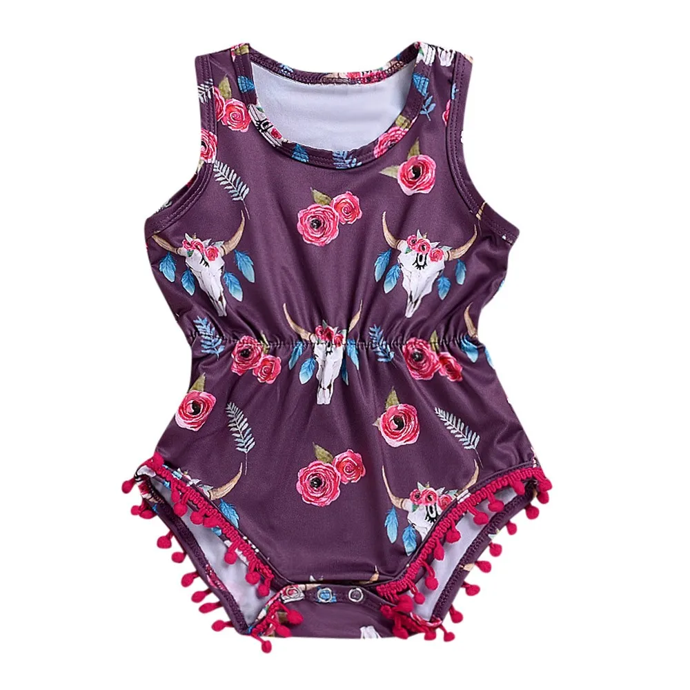 2019 модная летняя одежда для детей комплект новорожденных детский GirlsFloral детская