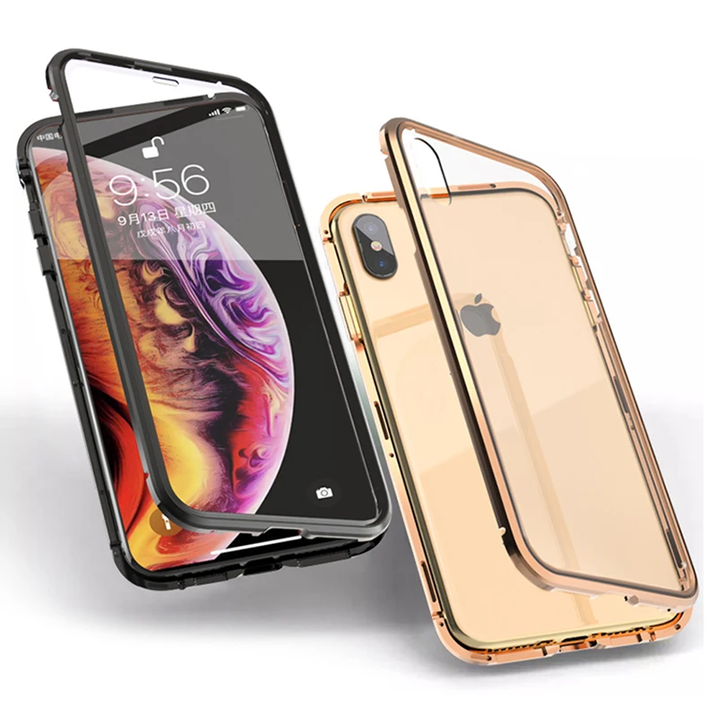 Gourde полное покрытие двухстороннее стекло для iPhone 8 7 plus XS Max чехол XR корпус
