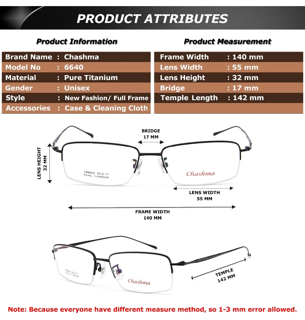 Chashma, оправа из чистого титана для мужчин, очки oculos grau, очки, кадры, lunetes, optique homme lentes opticos mujer