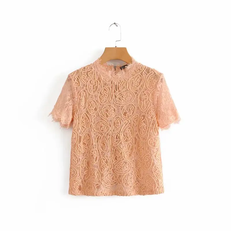 Винтаж chic blusas кружевные красные блузки женские топы и рубашки черного цвета без