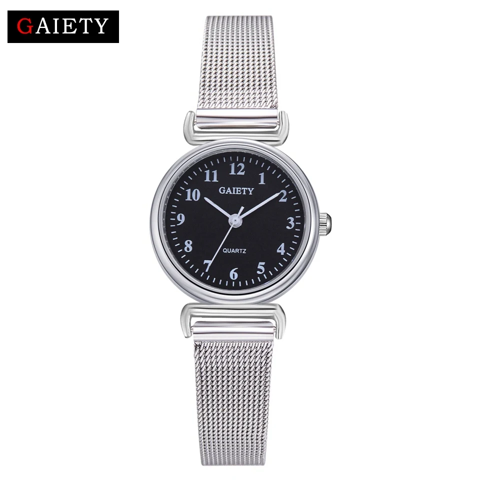 Silver Black Изысканные маленькие ЖЕНСКИЕ НАРЯДНЫЕ часы в стиле ретро, кожаные женские часы, Топ бренд, женская мода, мини дизайн, браслет, наручные часы - Цвет: Silver Black