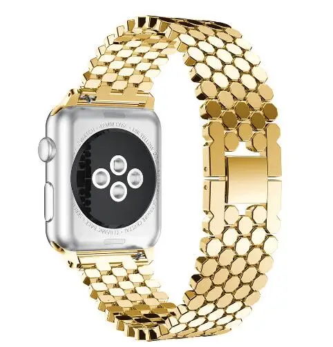 40 мм 44 мм 42 мм 38 мм ремешок для часов из нержавеющей стали для Apple Watch группа Iwatch серия 5 4 3 2 Замена браслета - Цвет ремешка: gold