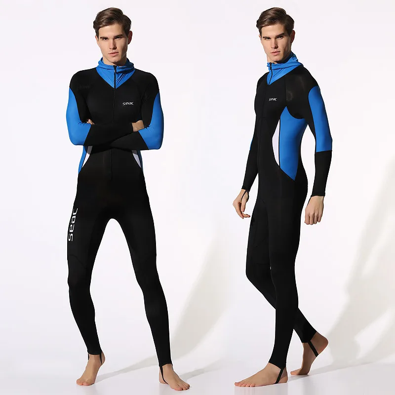 

Brand UPF 50+ Lycra Swim stinger suit Dive skin Snorkeling Surf Waterski anti-uv wear Full body with caps hood Men Women wetsuit