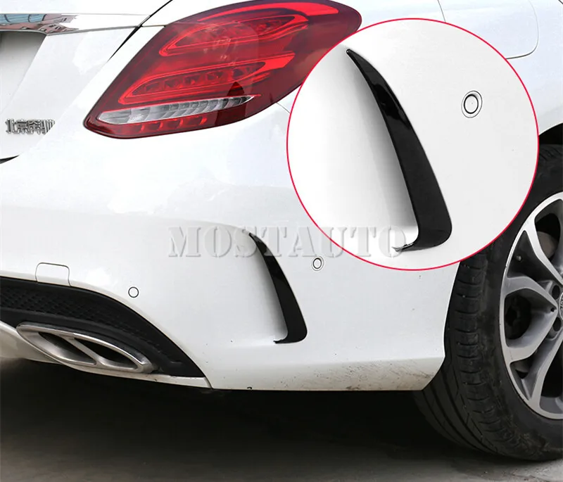 Для Benz C Class W205 C43 C63 AMG черный спойлер заднего бампера устанавливаемое на