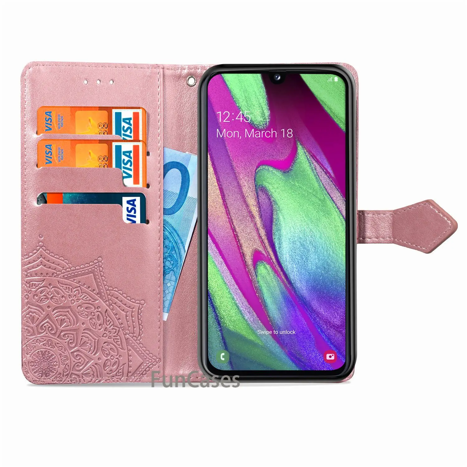 Для samsung Galaxy A40 Флип кожаный чехол-портмоне с держателем для телефона бумажником и