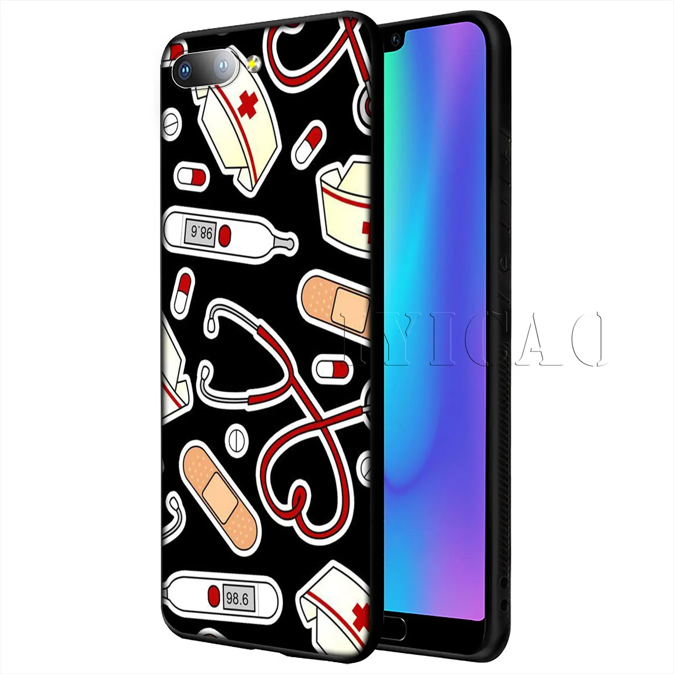 IYICAO медсестры &quotмедицина&quot сердце эксклюзивный мягкий чехол для huawei P20 Pro P10 P8 P9