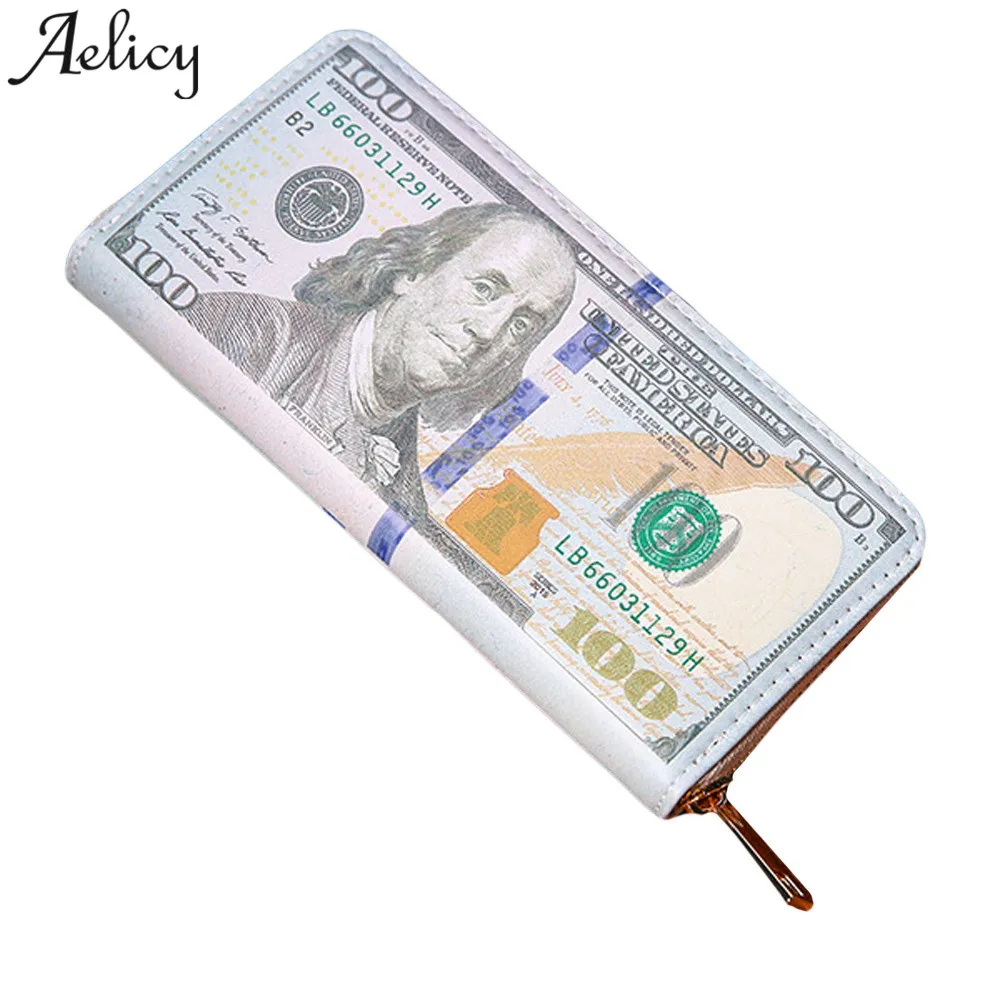 Мужской кошелек Aelicy двухслойный деловой кожаный ID кредитный для женщин с